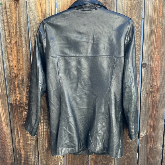 Y2K Wilsons Leather Pelle Studio Black Jacket. Women size M - Picture 11 of 12